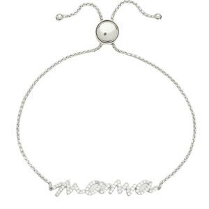 Sophie Harper Baguette and Pave MAMA adjustable bracelet